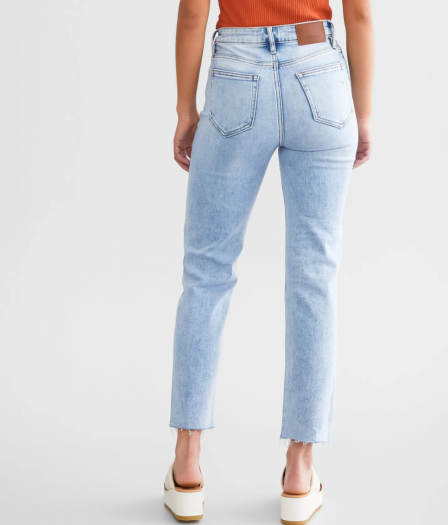 Jeans|Bottoms | HIDDEN Tracey Cropped Straight Stretch Jean Super Light Wash