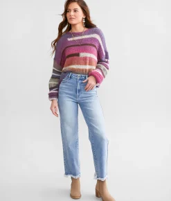 HIDDEN Tracey Cropped Wide Leg Stretch Jean Light Wash Best