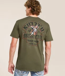 Tops|Graphic T-Shirts | Sullen Trad Dagger T-Shirt Olive