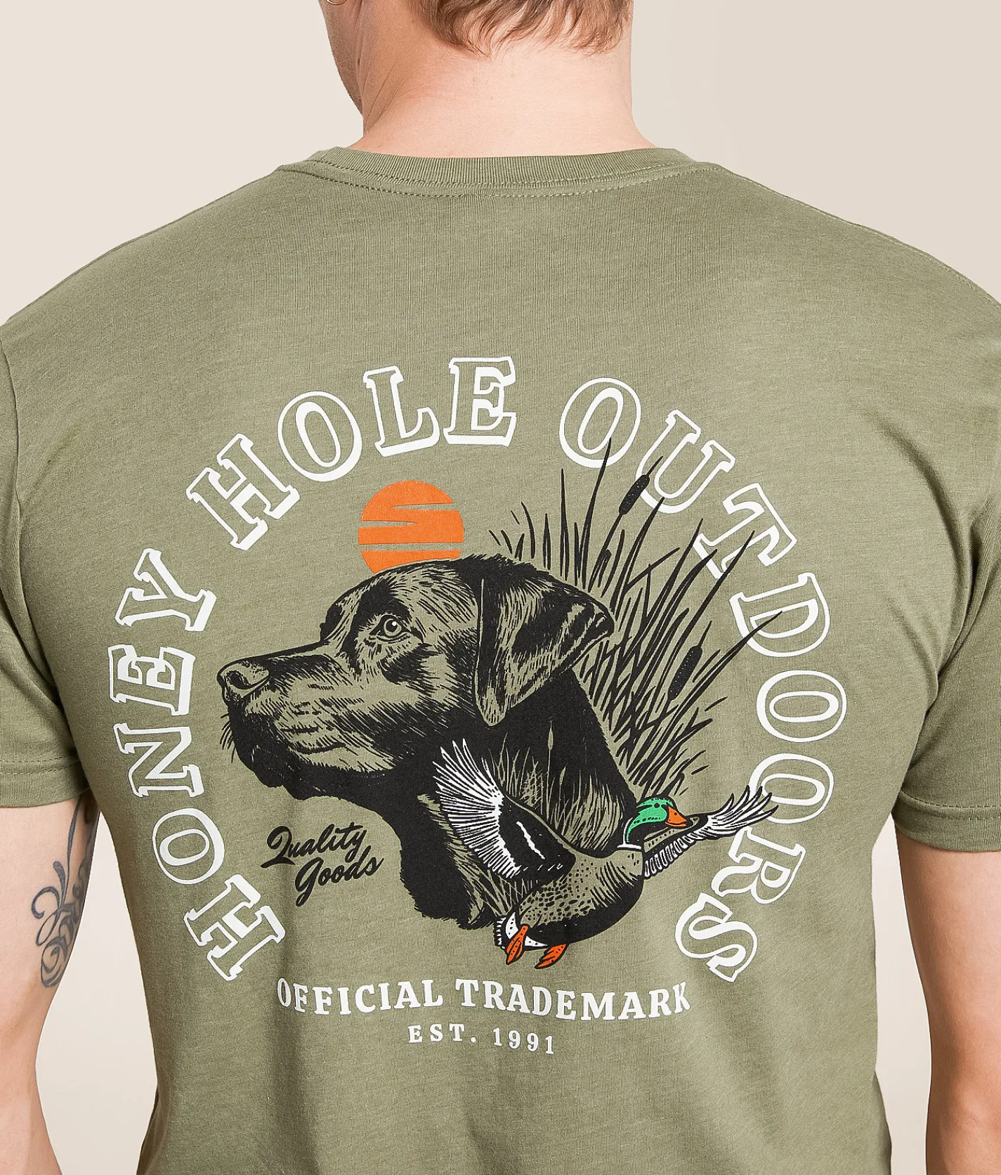 Graphic T-Shirts | Honey Hole® Traditions T-Shirt Light Olive