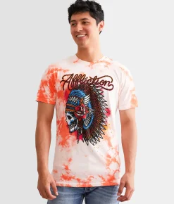 Affliction Trailhawk Chief T-Shirt White Optic Mango Crys Wh