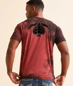 Affliction Treacherous T-Shirt Red Ochre Discount