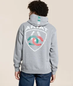 Ariat Tres Herradura Hooded Sweatshirt Grey Heather Hot