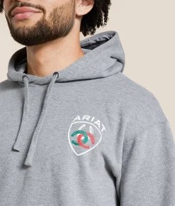 Ariat Tres Herradura Hooded Sweatshirt Grey Heather Hot