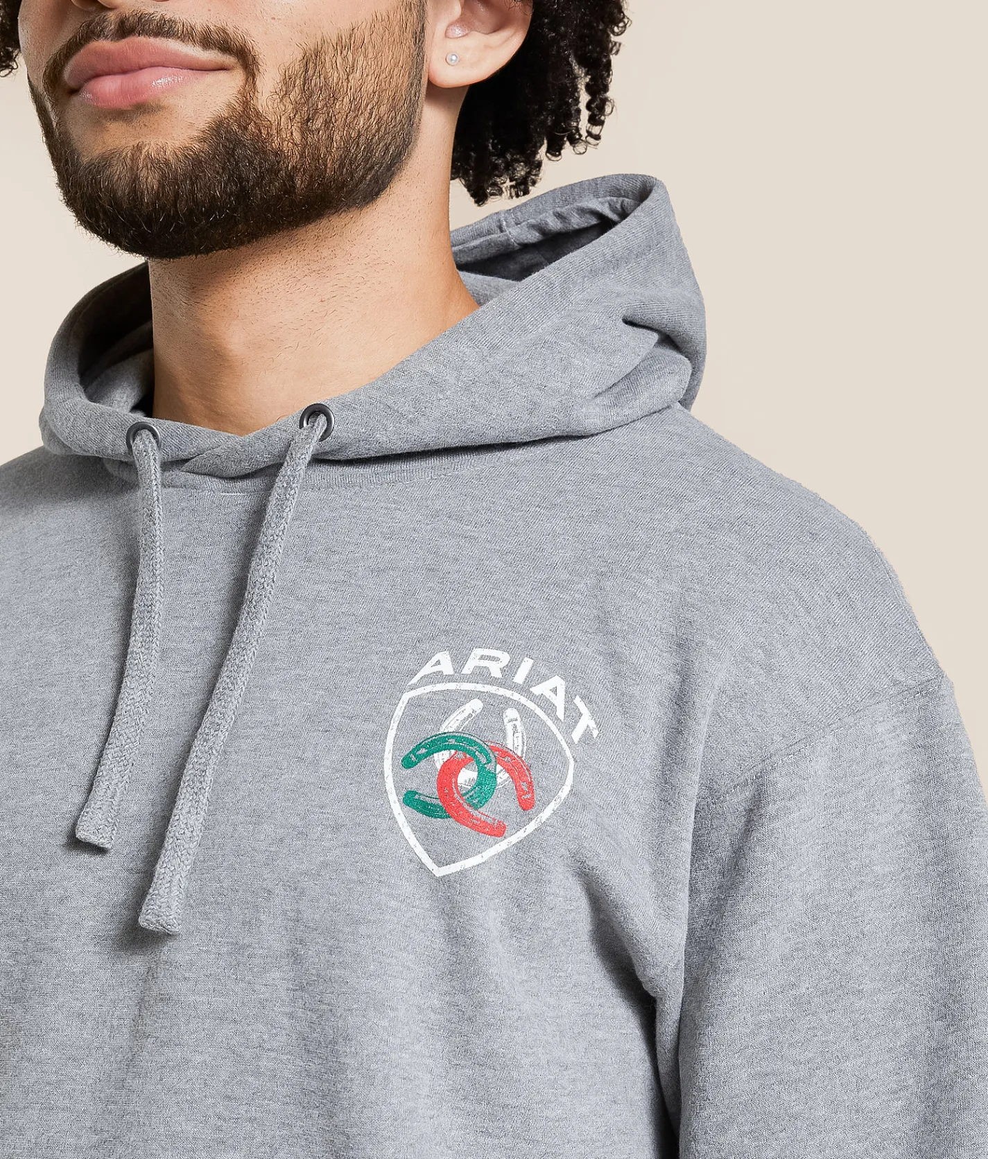Ariat Tres Herradura Hooded Sweatshirt Grey Heather Hot