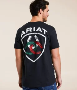Ariat Tres Herraduras T-Shirt Black Outlet