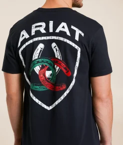 Ariat Tres Herraduras T-Shirt Black Outlet