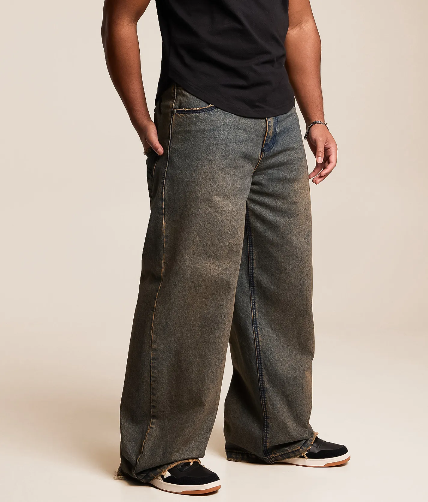 Bottoms|Jeans | Affliction Tribal & Wings Extra Wide Leg Jean Grey Tint