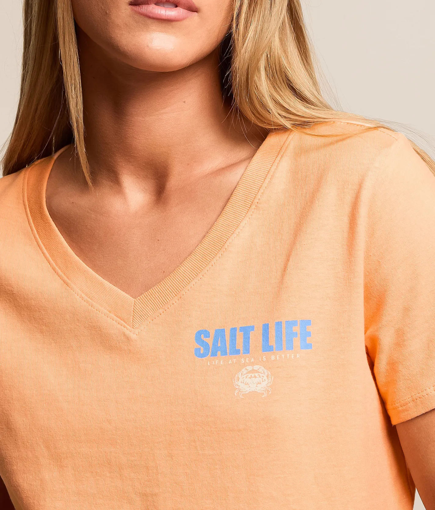 Salt Life Tribal Salt Badge T-Shirt Peach Tree Discount