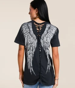 Tops | Affliction Tribal Scream T-Shirt Black Lava Wash