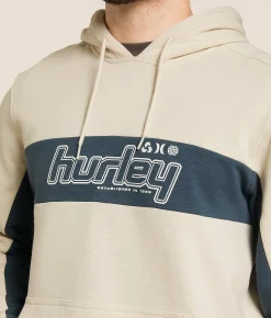 Tops | Hurley Tri Blocker Hooded Sweatshirt Bone