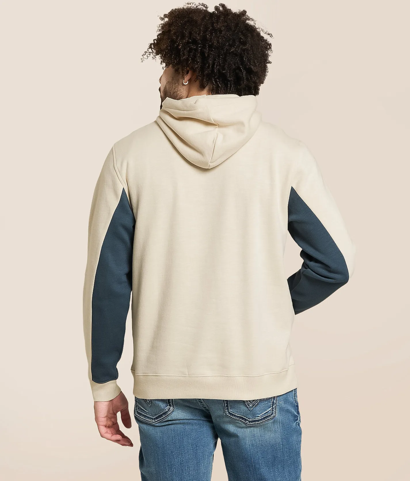 Tops | Hurley Tri Blocker Hooded Sweatshirt Bone