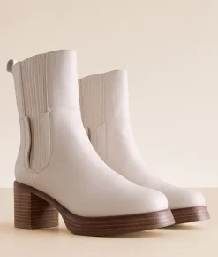 Beast Fashion Tricia Ankle Boot Ivory Clearance