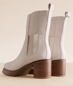 Beast Fashion Tricia Ankle Boot Ivory Clearance