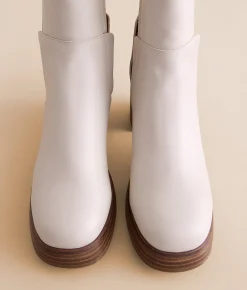 Beast Fashion Tricia Ankle Boot Ivory Clearance