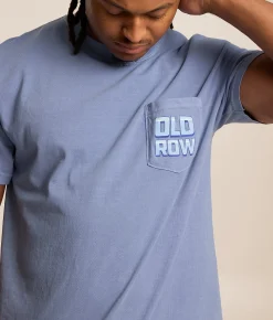 Old Row Trio T-Shirt Washed Denim Discount