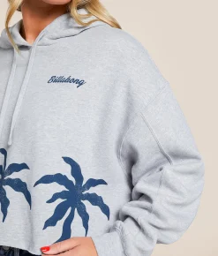 Billabong Triple Palms Hooded Sweatshirt Heather Grey Best