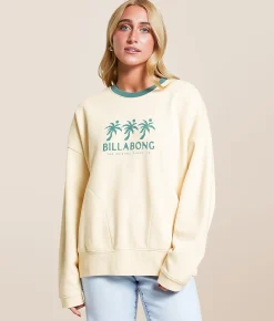 Billabong Triple Palms Pullover Whitecap Hot