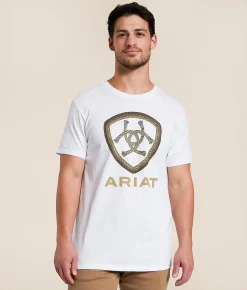 Graphic T-Shirts | Ariat Triple Shield T-Shirt White