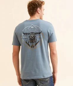 Graphic T-Shirts | Ariat Triple Stacker T-Shirt Light Denim