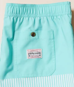 Bottoms|Swimwear | party pants Tristan Party Starter Stretch Swim Trunks Teal