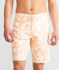Bottoms|Swimwear | Departwest Tropical Stretch Boardshort Neon Orange