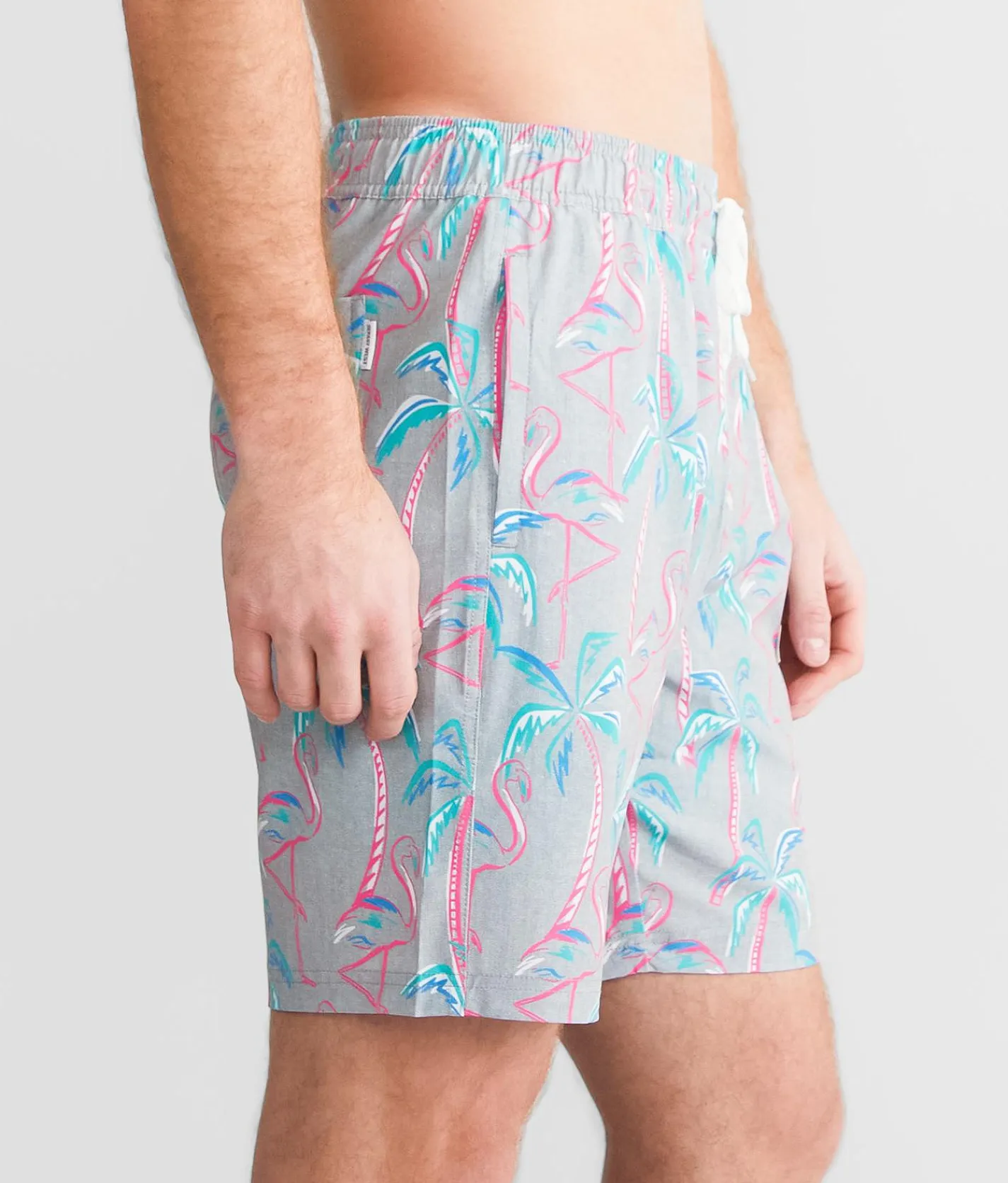 Departwest Tropical Stretch Swim Trunks Light Grey Sale