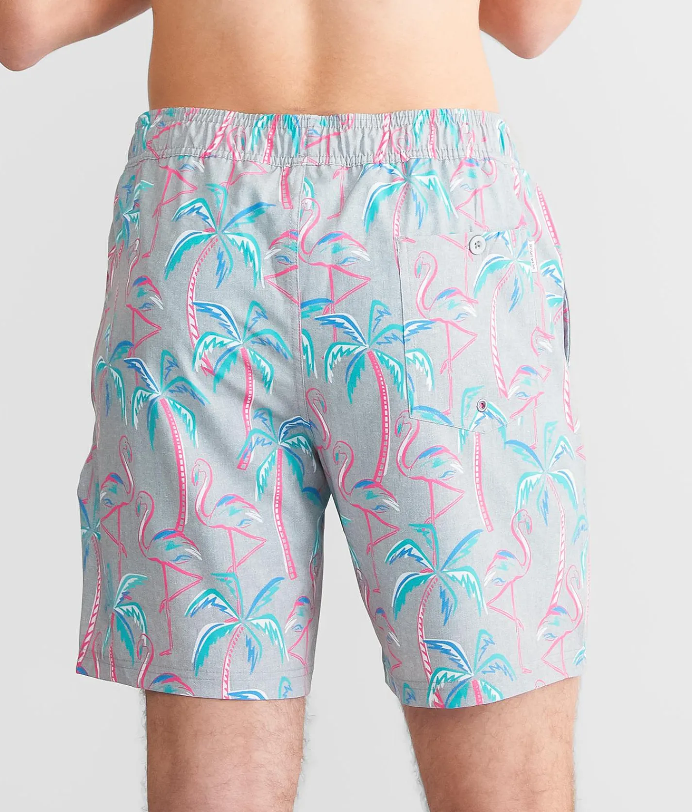 Departwest Tropical Stretch Swim Trunks Light Grey Sale