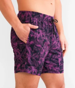 Departwest Tropical Swim Trunks Purple New