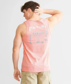Activewear | Hurley Tropical Tank Top White Lava Glow