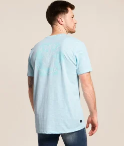 Tops|Graphic T-Shirts | Veece Tropic Breeze T-Shirt Sky Blue