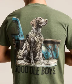 Good Ole Boys Outdoors Truck Bed Pointer T-Shirt Hemp Clearance