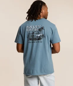 Salty Crew Truck Stop T-Shirt Slate New