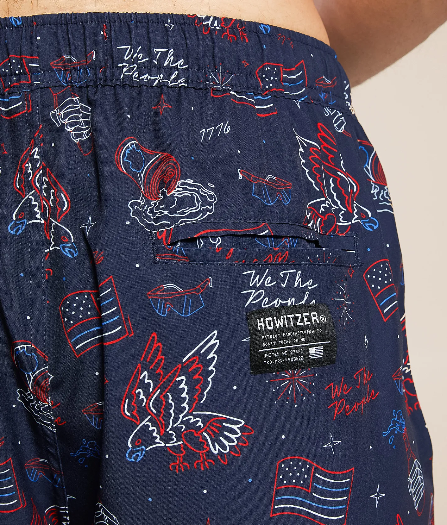 Howitzer True Blue Stretch Swim Trunks Obsidian Clearance