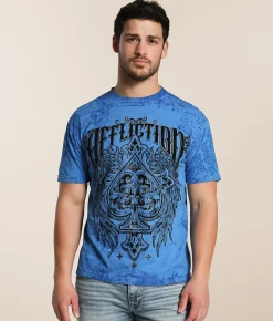 Graphic T-Shirts | Affliction Truth Rising T-Shirt Ibiza Blue