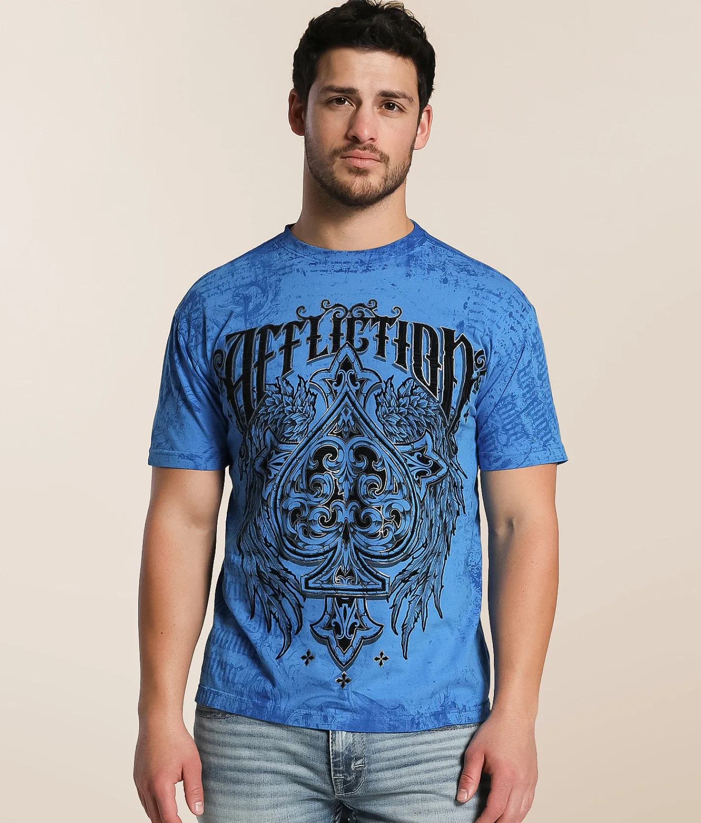 Graphic T-Shirts | Affliction Truth Rising T-Shirt Ibiza Blue