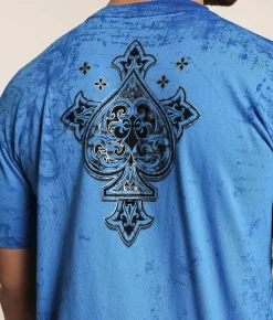 Graphic T-Shirts | Affliction Truth Rising T-Shirt Ibiza Blue