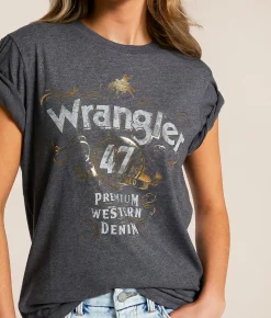 Tops | Wrangler® 47 T-Shirt Charcoal Heather