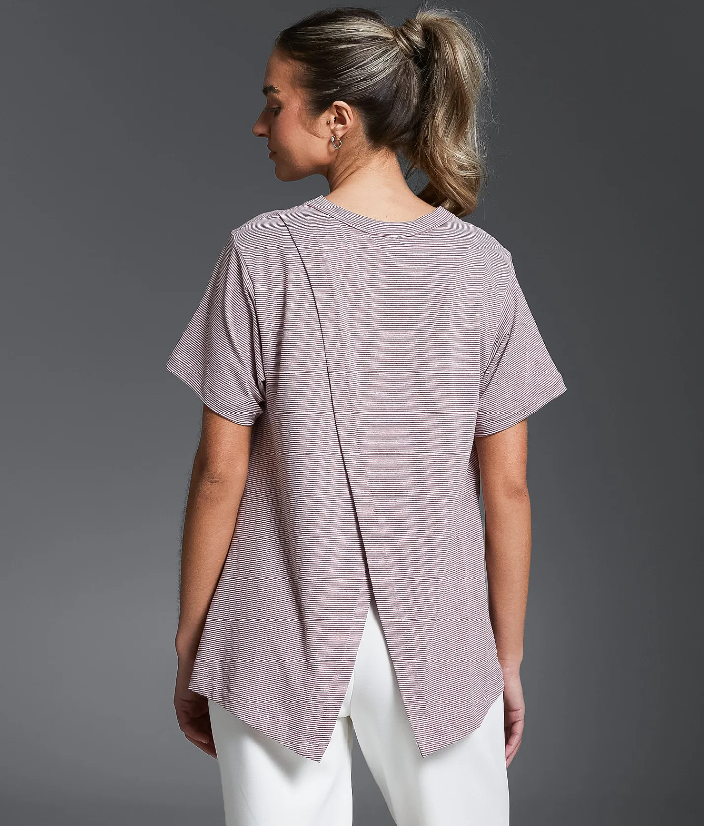 Buckle Black Tulip Back T-Shirt Rose Brown