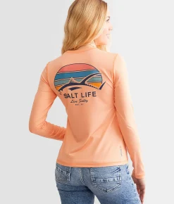 Salt Life Tuna Tribe Performance T-Shirt Grapefruit Heather Outlet
