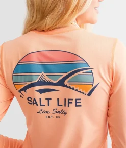 Salt Life Tuna Tribe Performance T-Shirt Grapefruit Heather Outlet