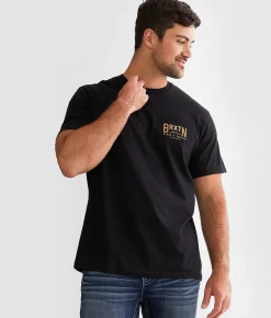 Graphic T-Shirts | Brixton Tune Up T-Shirt Flint Blue Antelope