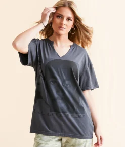 Bravado Tupac Oversized T-Shirt Slate Blue