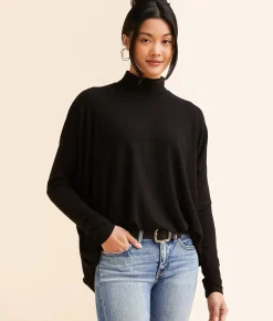 Hyfve Turtleneck Dolman Top Cream