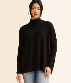 Hyfve Turtleneck Dolman Top Cream