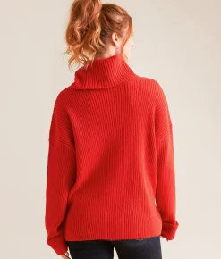 Tops | Daytrip Turtleneck Sweater Red