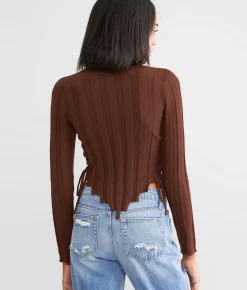 Gilded Intent Turtleneck Sweater Brown Sale