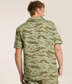 Tops | Rock Revival Twill Camo Shirt Green