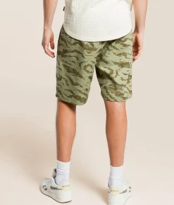 Rock Revival Twill Camo Short Green Hot