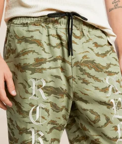 Rock Revival Twill Camo Short Green Hot